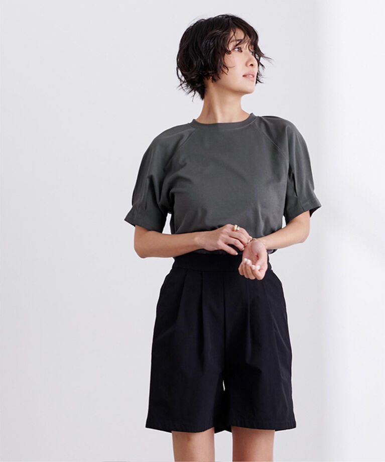ur's「汗染み防止タックボリュームスリーブTシャツ」|Tシャツ・カットソー|