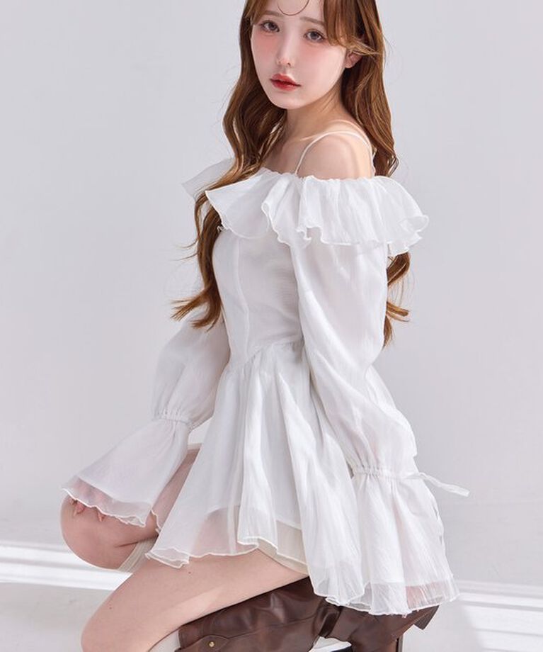  「【Dreamy collection】シアーオフショルチュニック」|シャツ・ブラウス|