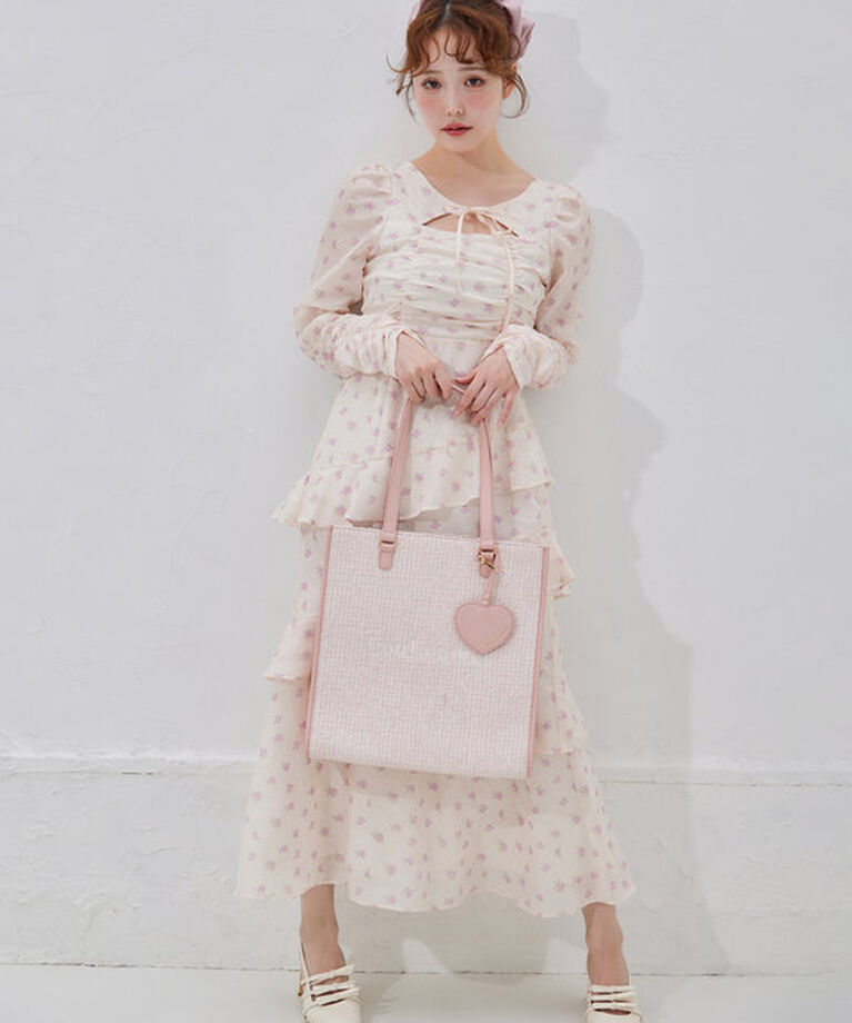  「【推し活collection】シャーリングリボンワンピース」|ワンピース|