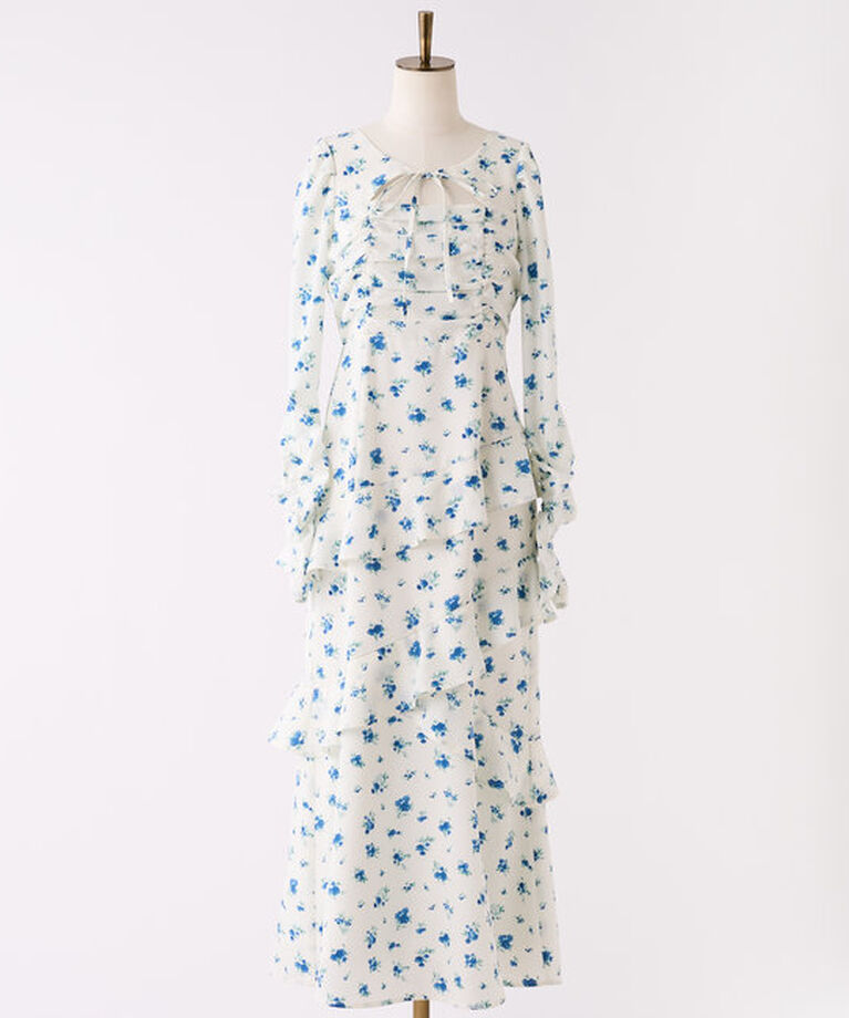  「【推し活collection】シャーリングリボンワンピース」|ワンピース|