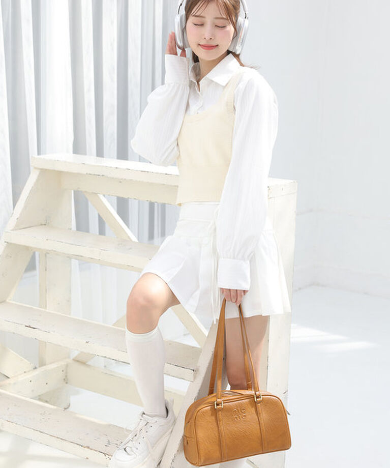  「【S/Mサイズ展開】リボン付きプリーツミニスカート」|スカート|