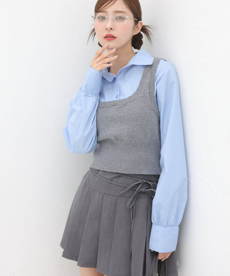  「【S/Mサイズ展開】リボン付きプリーツミニスカート」|スカート|