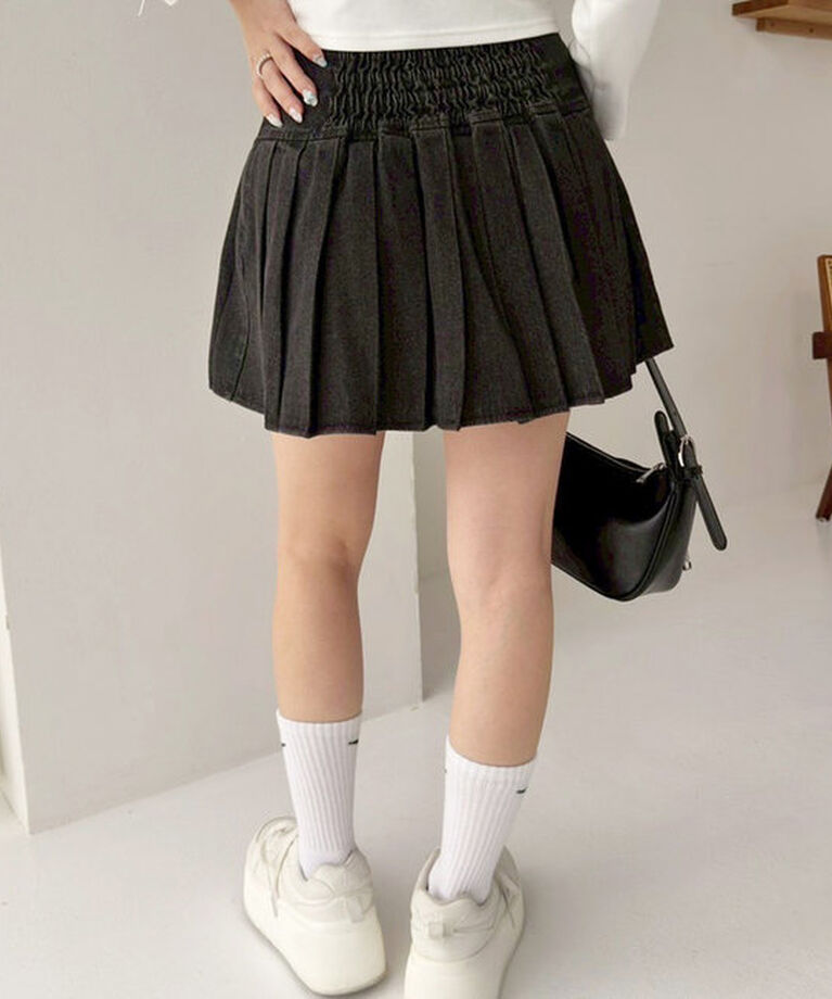  「チャーム付きイレヘムプリーツスカート/S・Mサイズ展開」|スカート|
