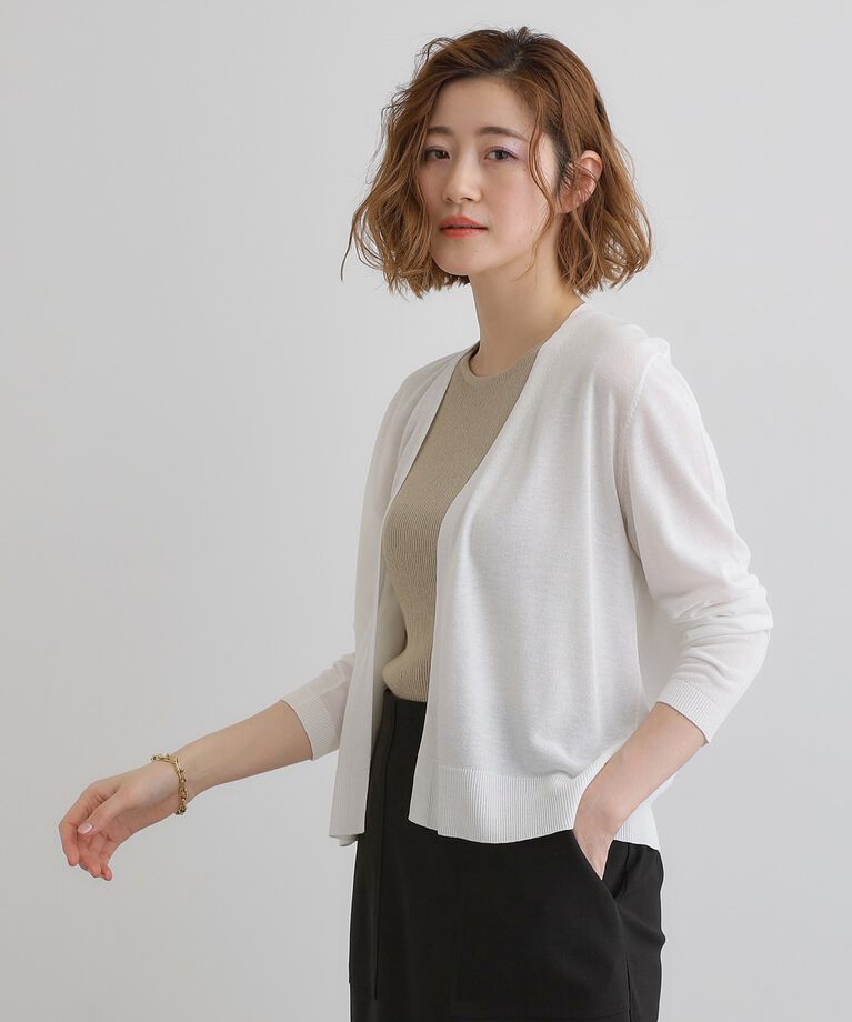 grove「【接触冷感/UVカットetc】夏に嬉しい機能付き！ベーシックショートカーディガン」|カーディガン|