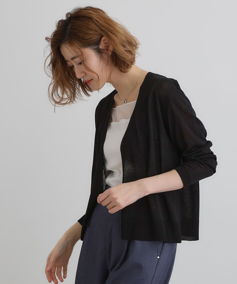 grove「【接触冷感/UVカットetc】夏に嬉しい機能付き！ベーシックショートカーディガン」|カーディガン|