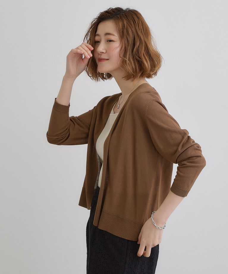 grove「【接触冷感/UVカットetc】夏に嬉しい機能付き！ベーシックショートカーディガン」|カーディガン|