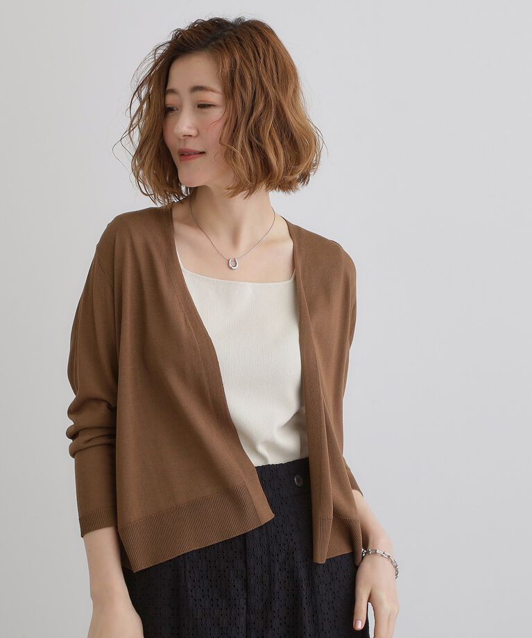 grove「【接触冷感/UVカットetc】夏に嬉しい機能付き！ベーシックショートカーディガン」|カーディガン|