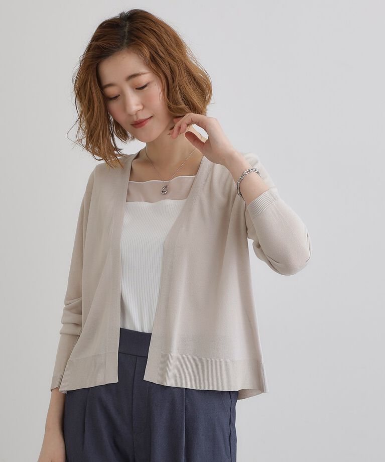 grove「【接触冷感/UVカットetc】夏に嬉しい機能付き！ベーシックショートカーディガン」|カーディガン|