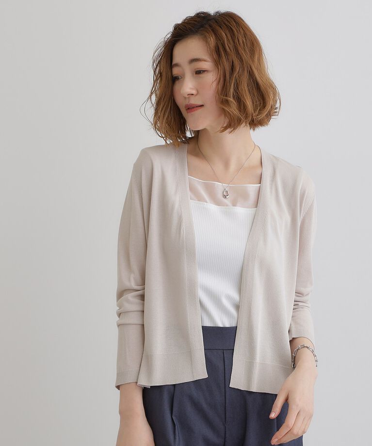 grove「【接触冷感/UVカットetc】夏に嬉しい機能付き！ベーシックショートカーディガン」|カーディガン|