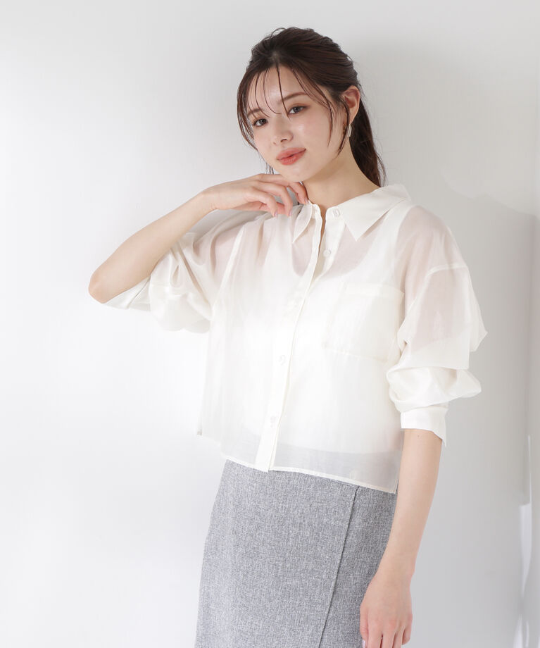 PROPORTION BODY DRESSING「シアーシャツ」|シャツ・ブラウス|