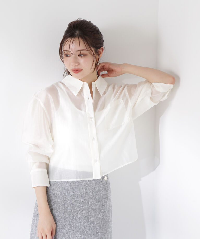 PROPORTION BODY DRESSING「シアーシャツ」|シャツ・ブラウス|