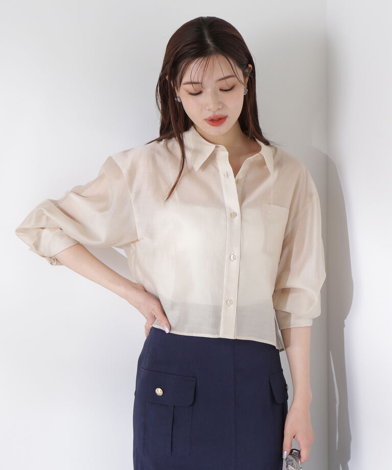 PROPORTION BODY DRESSING「シアーシャツ」|シャツ・ブラウス|