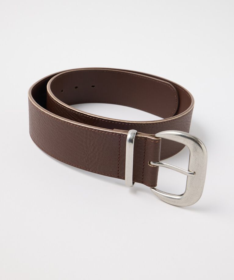 MOUSSY「SPLIT LEATHER ワイドベルト」|ベルト|BRN