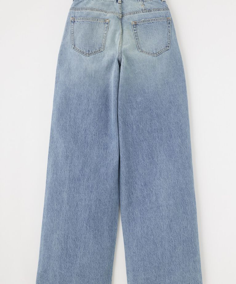 MOUSSY「CROSS WAIST WIDE STRAIGHT」|デニム|