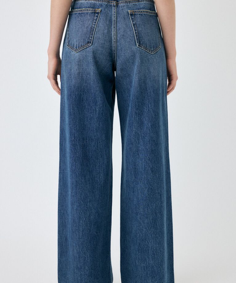 MOUSSY「CROSS WAIST WIDE STRAIGHT」|デニム|