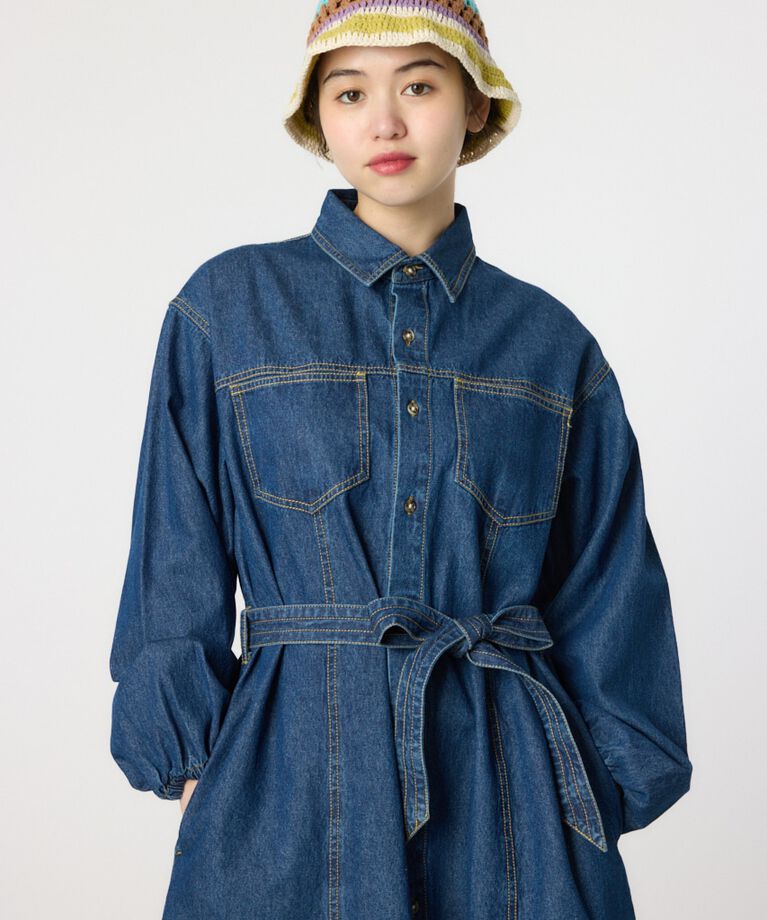 RODEO CROWNS「デニムフレアマキシワンピース」|ワンピース|