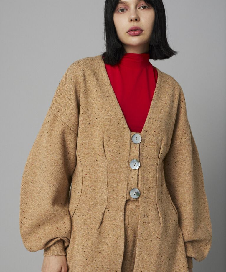 HeRIN.CYE「Nep knit cardigan」|カーディガン|BEG