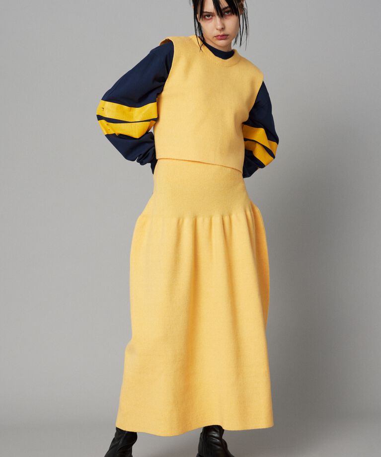 HeRIN.CYE「2way knit vest」|ニット・セーター|YEL