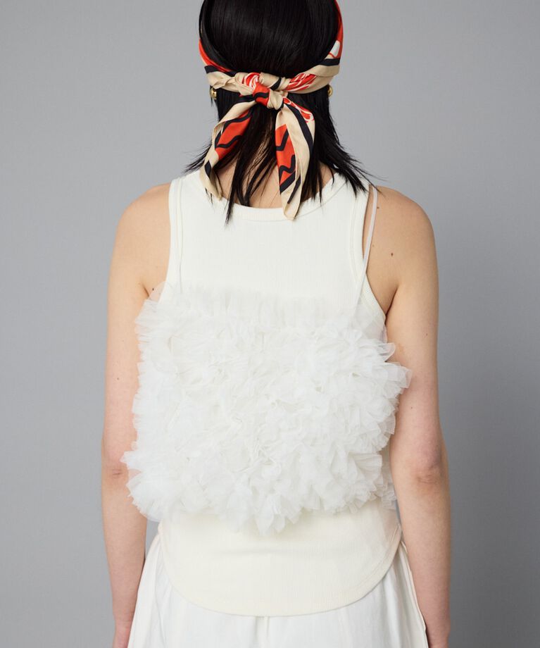 HeRIN.CYE「Bi color many frill bustier」|キャミソール|