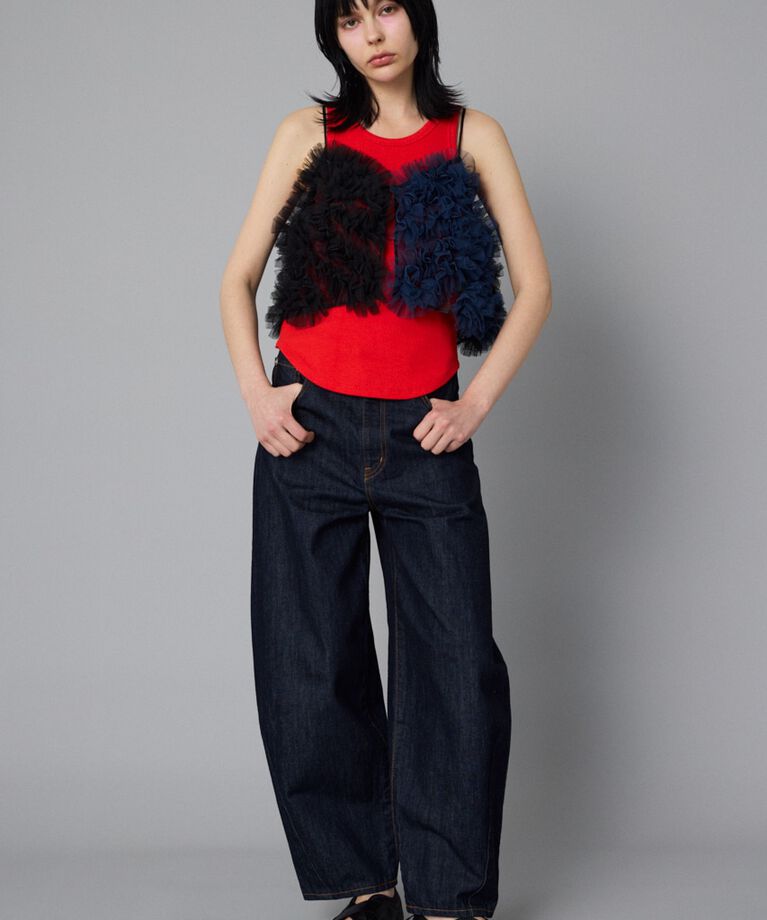 HeRIN.CYE「Bi color many frill bustier」|キャミソール|