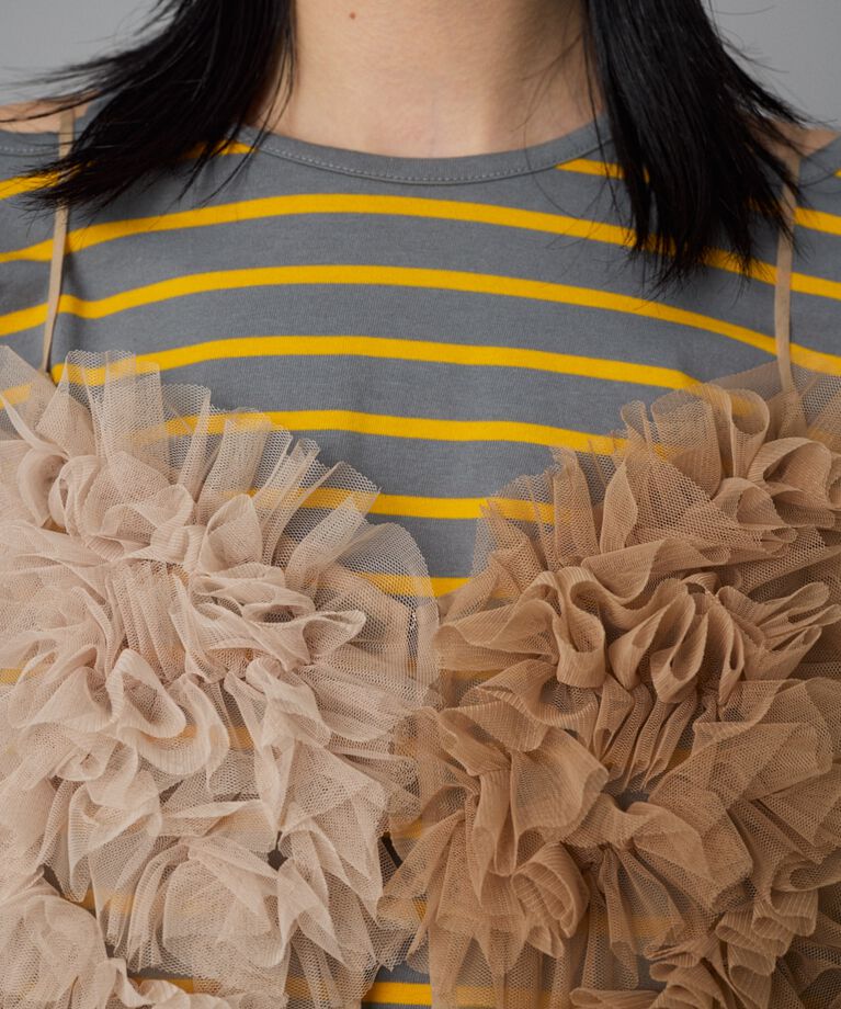 HeRIN.CYE「Bi color many frill bustier」|キャミソール|