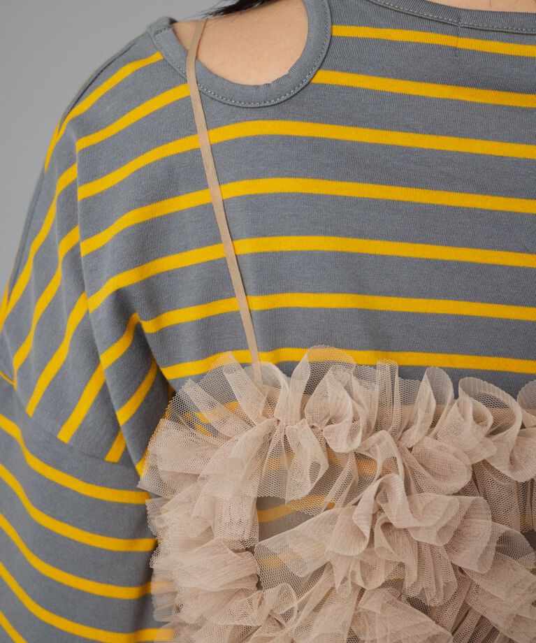 HeRIN.CYE「Bi color many frill bustier」|キャミソール|
