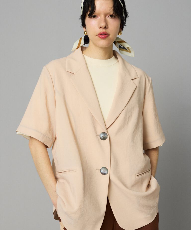 HeRIN.CYE「Over size half  jacket」|その他|L/BEG1
