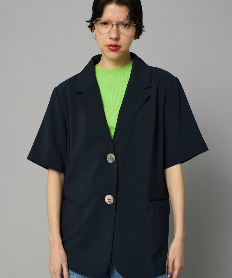 HeRIN.CYE「Over size half  jacket」|その他|NVY