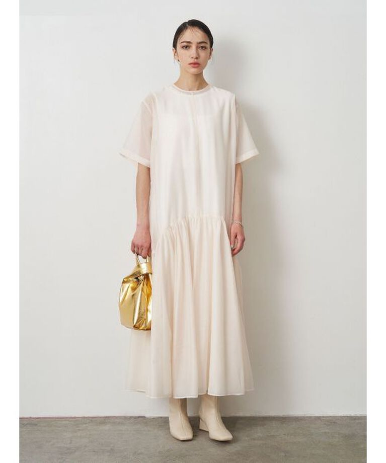 ELENDEEK「SHEER LAYERED CUT OP」|ワンピース|