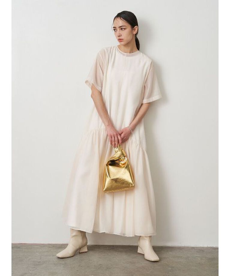 ELENDEEK「SHEER LAYERED CUT OP」|ワンピース|