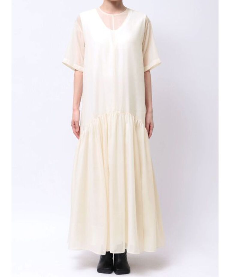 ELENDEEK「SHEER LAYERED CUT OP」|ワンピース|