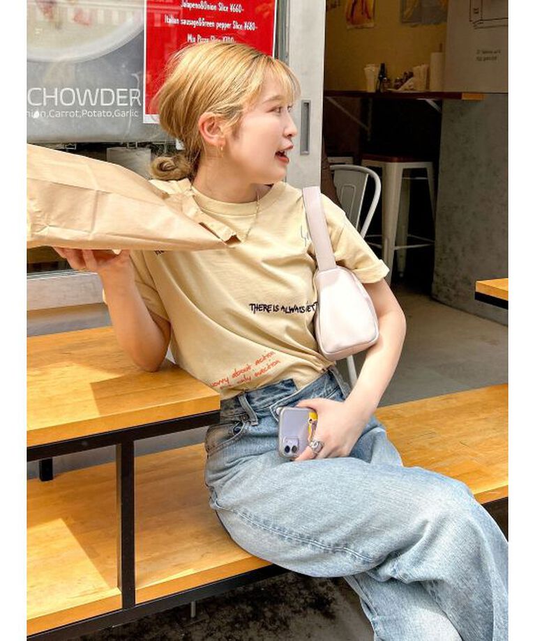Ungrid「ミックスロゴデザインTee」|Tシャツ・カットソー|
