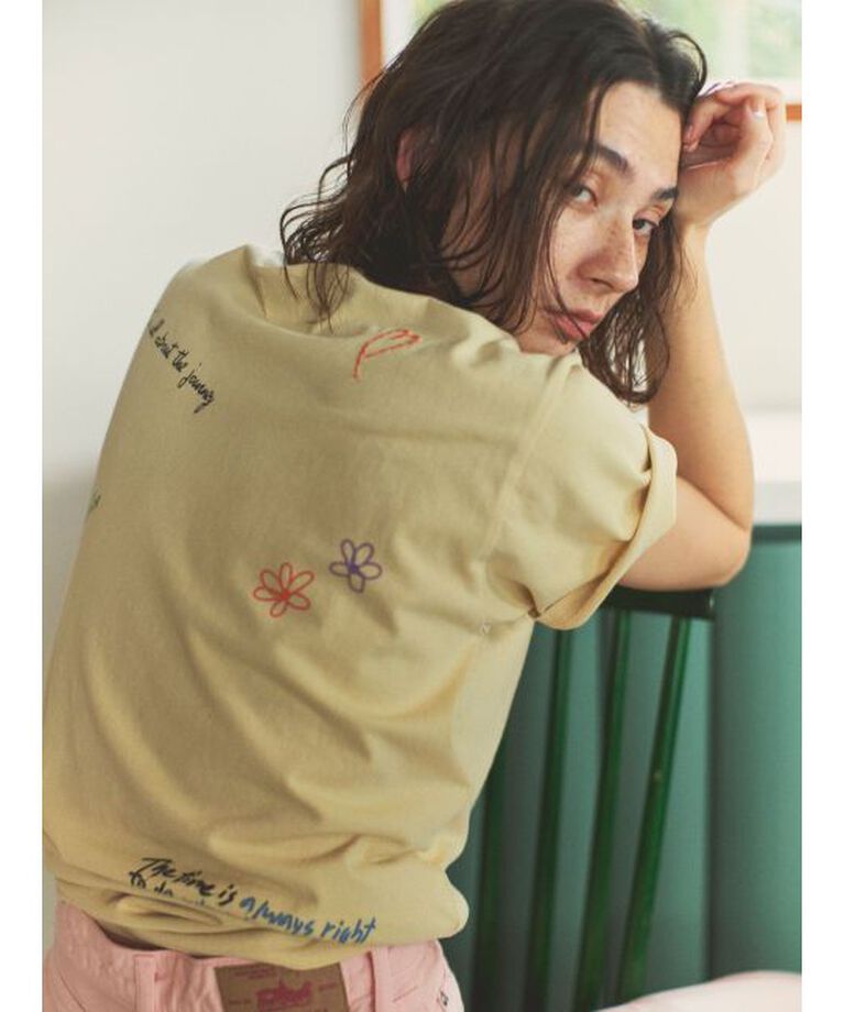Ungrid「ミックスロゴデザインTee」|Tシャツ・カットソー|イエロー