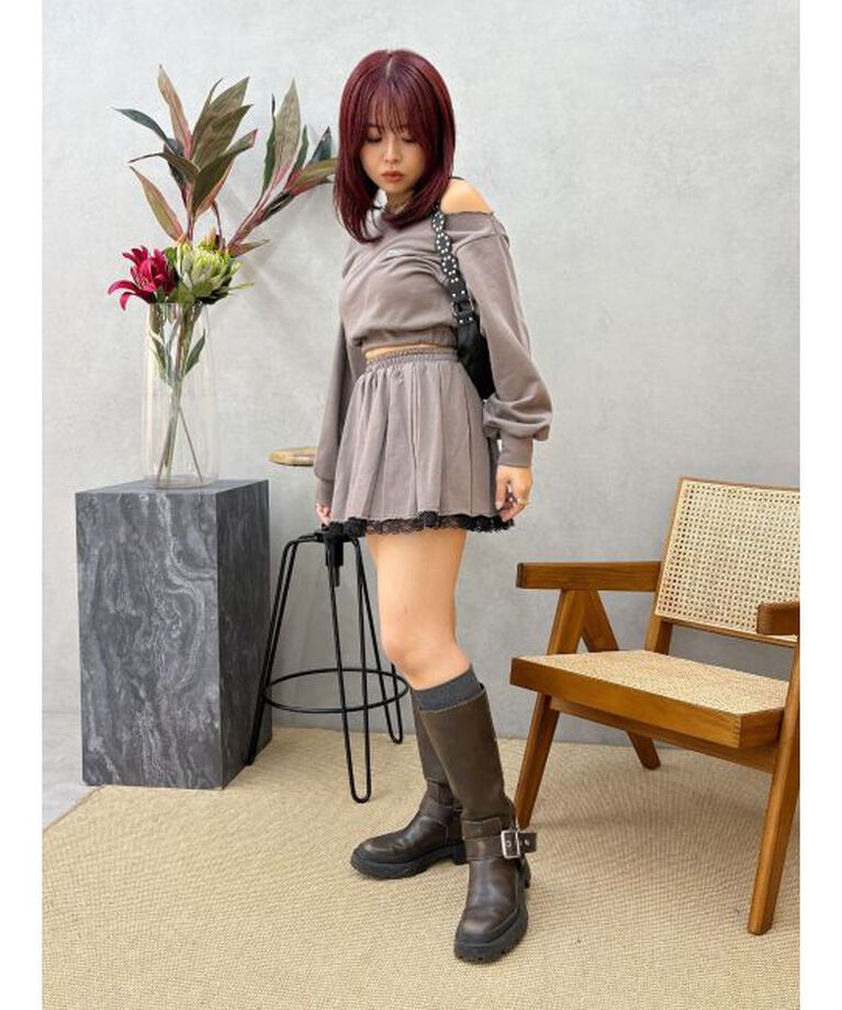 EVRIS「プリーツスウェットミニスカート【セットアップ着用可能】」|スカート|
