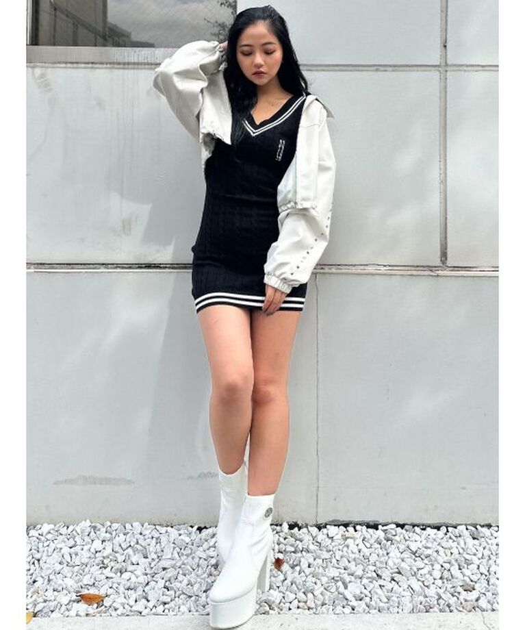 GYDA「Sleeve Studs フェイクレザージャケット」|ライダースジャケット|