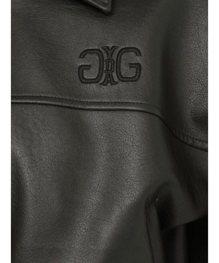 GYDA「Sleeve Studs フェイクレザージャケット」|ライダースジャケット|