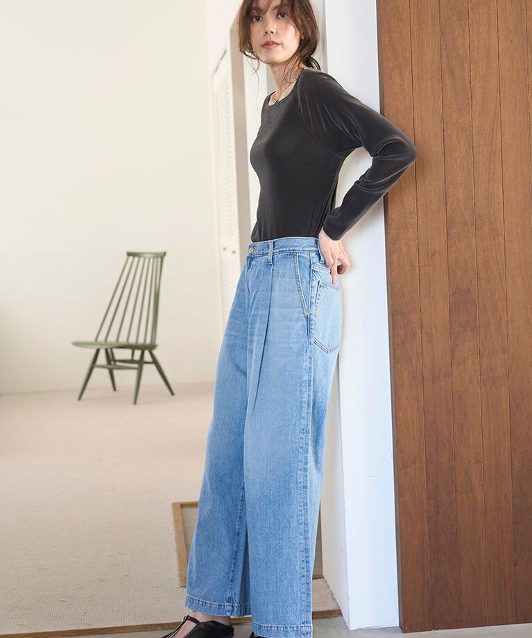 Mila Owen「【セットアップ対応】フロッキーベロアボートネックトップス」|Tシャツ・カットソー|CGRY