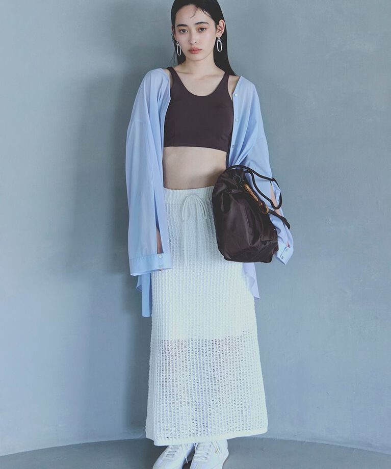 emmi atelier「メッシュニットマーメイドスカート」|スカート|