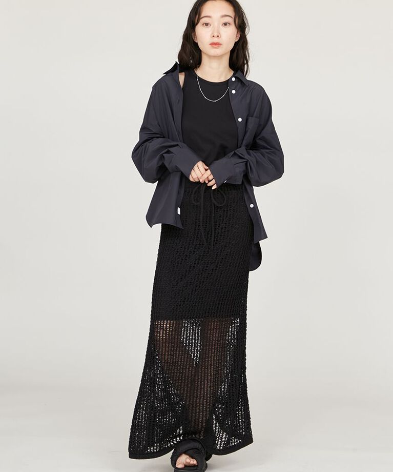 emmi atelier「メッシュニットマーメイドスカート」|スカート|