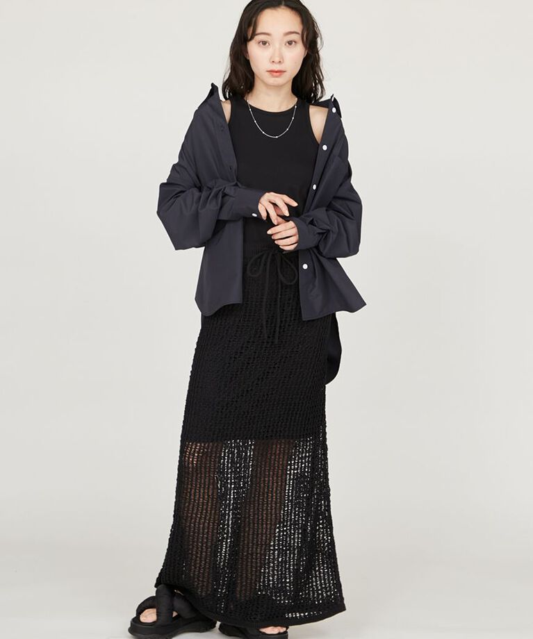 emmi atelier「メッシュニットマーメイドスカート」|スカート|