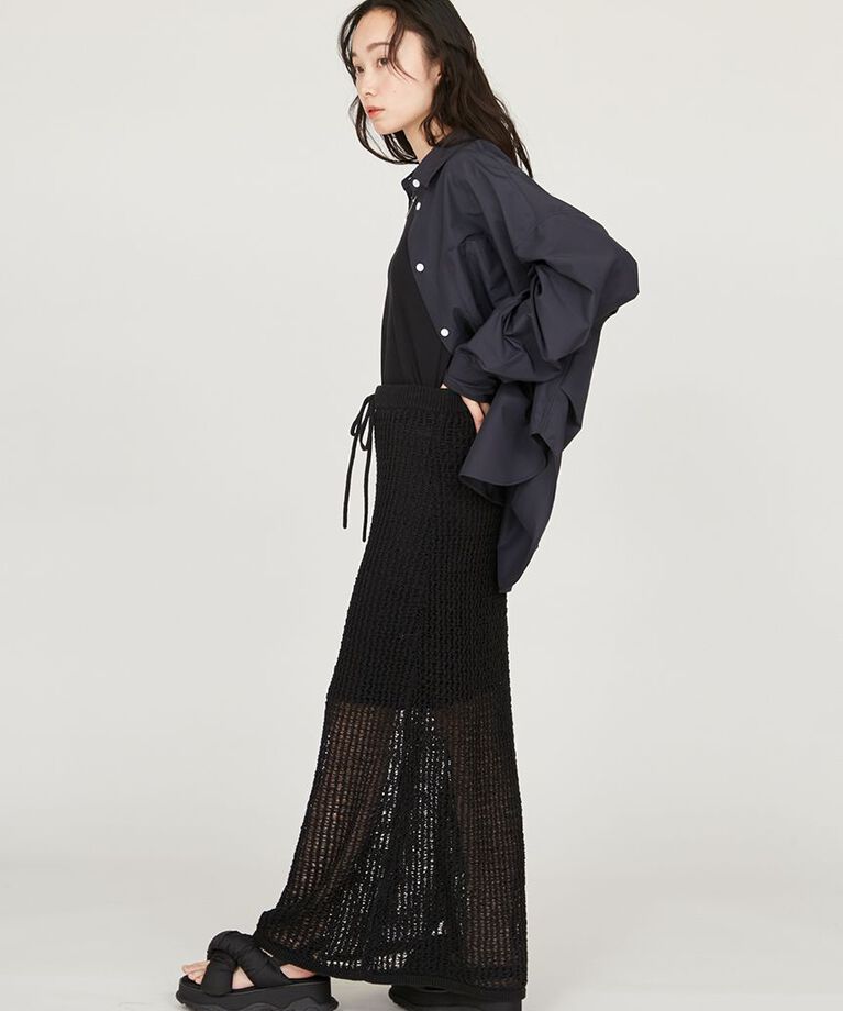 emmi atelier「メッシュニットマーメイドスカート」|スカート|