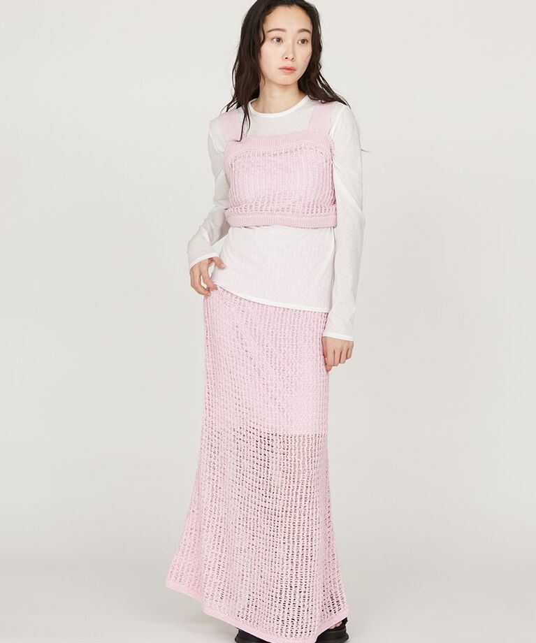 emmi atelier「メッシュニットマーメイドスカート」|スカート|
