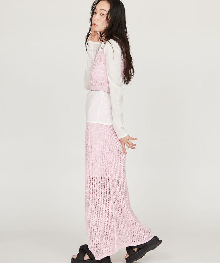 emmi atelier「メッシュニットマーメイドスカート」|スカート|