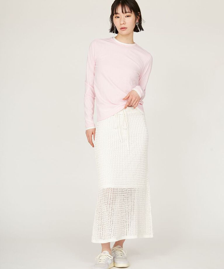 emmi atelier「メッシュニットマーメイドスカート」|スカート|