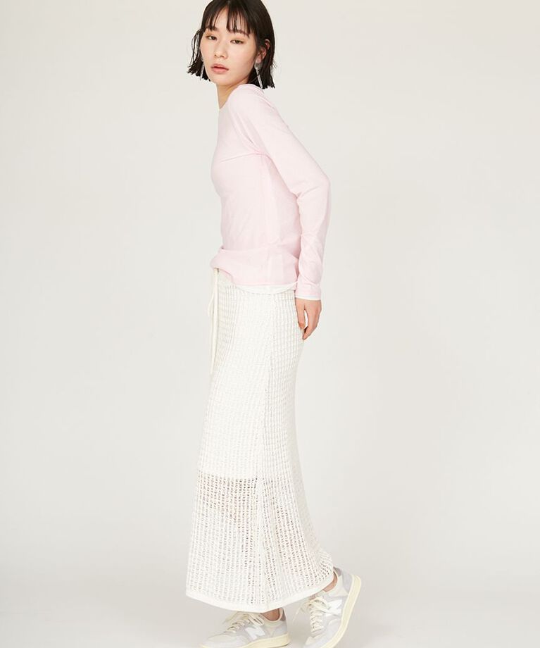 emmi atelier「メッシュニットマーメイドスカート」|スカート|