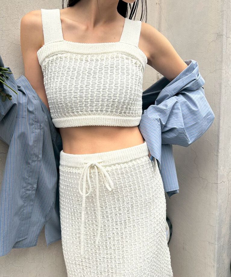 emmi atelier「メッシュニットマーメイドスカート」|スカート|