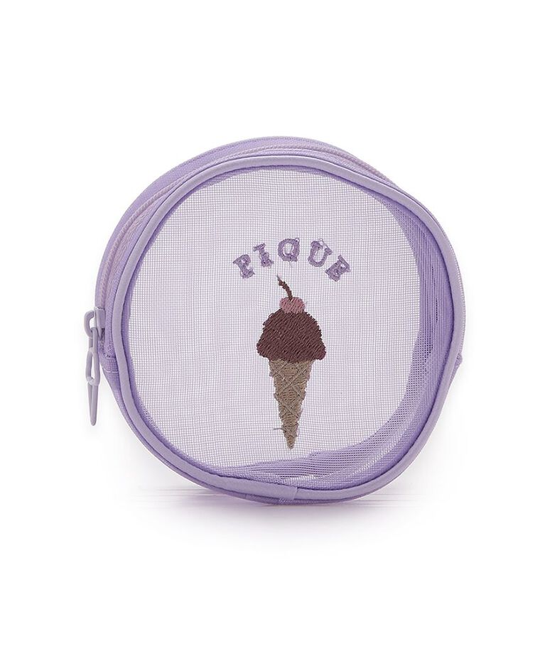 gelato pique「アイス刺繍ラウンドポーチ」|ポーチ|LAV