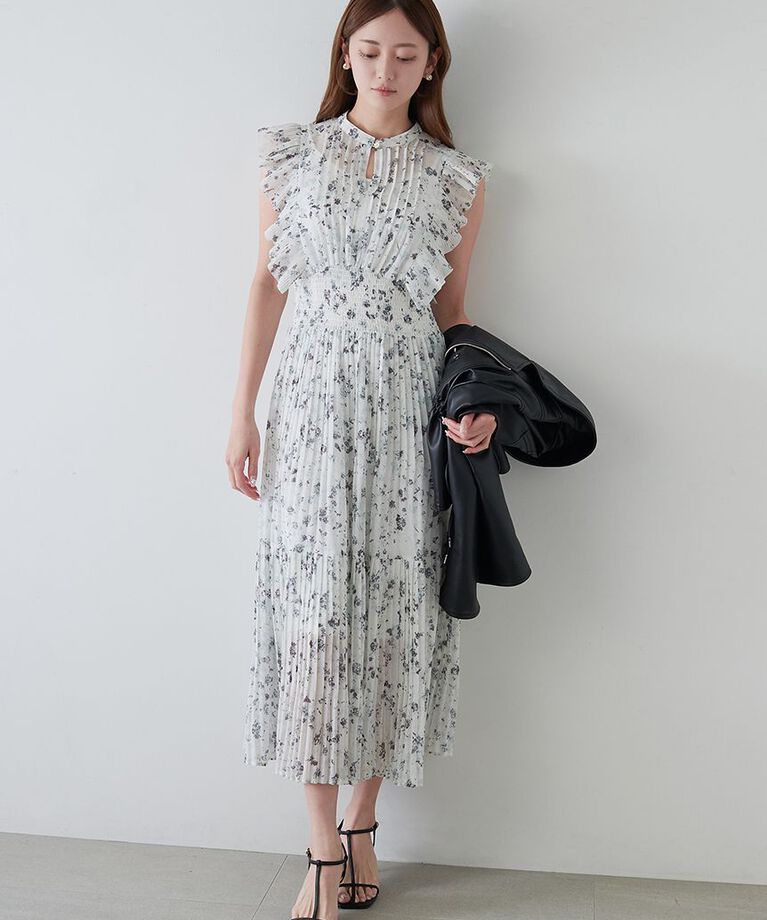 SNIDEL「【00サイズあり】Sustainableフリルワンピース」|ワンピース|