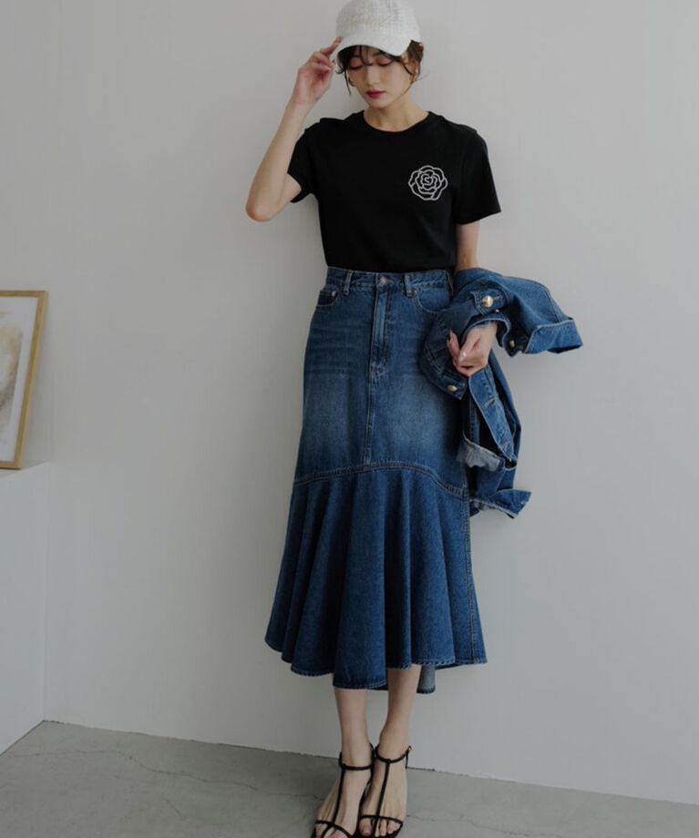SNIDEL「【限定カラーあり】ORGANICSラインストーンTシャツ」|Tシャツ・カットソー|