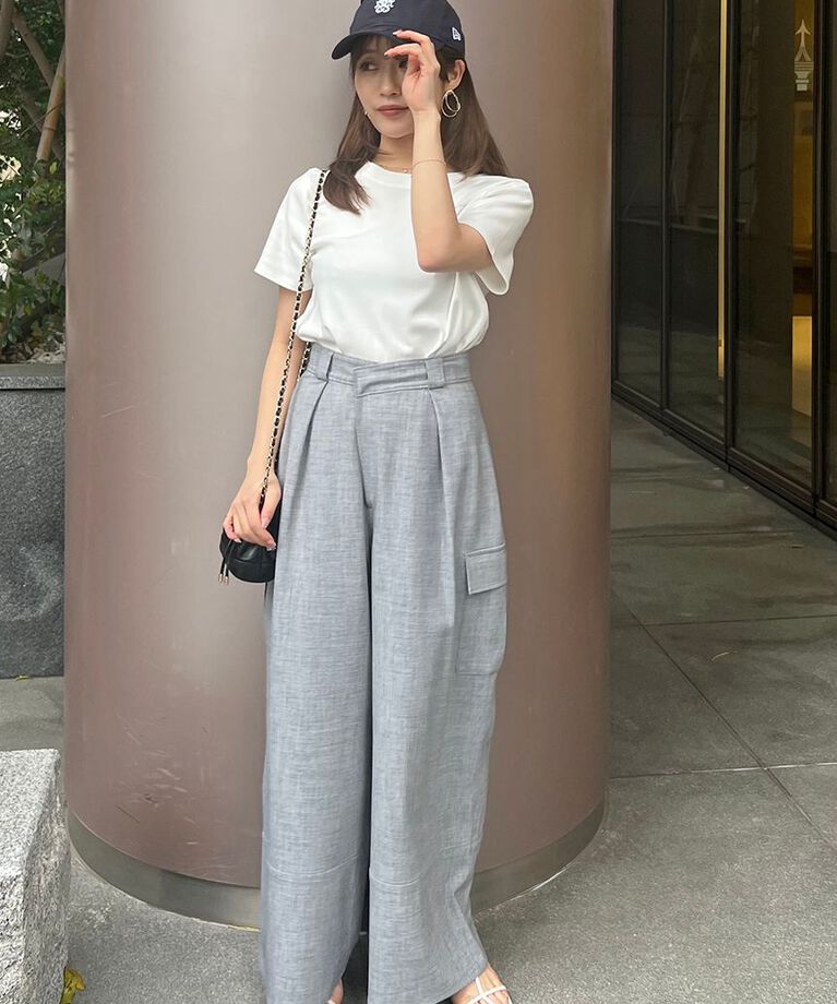 SNIDEL「【限定カラーあり】ORGANICSラインストーンTシャツ」|Tシャツ・カットソー|